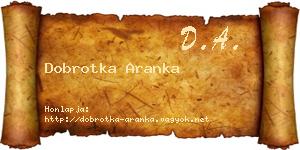 Dobrotka Aranka névjegykártya